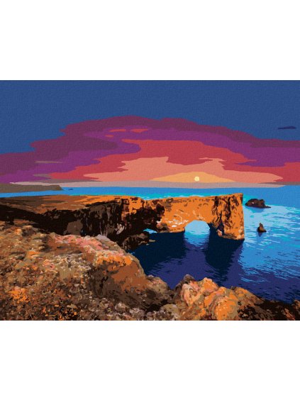 Diamantové maľovanie - FANTASTICKÝ OBLÚK V ATLANTICKOM OCEÁNE (Rámovanie bez rámu a bez vypnutia plátna, Rozmer 40x50 cm)