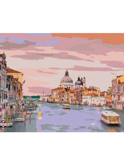 Diamantové maľovanie - CANAL GRANDE BENÁTKY TALIANSKO (Rámovanie bez rámu a bez vypnutia plátna, Rozmer 40x50 cm)