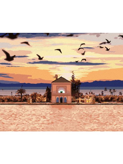 Diamantové maľovanie - CESTOVANIE DO MAROKA (Rámovanie bez rámu a bez vypnutia plátna, Rozmer 40x50 cm)