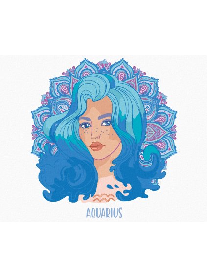 Diamantové maľovanie - ŽENA VODNÁR (Rámovanie bez rámu a bez vypnutia plátna, Rozmer 40x50 cm)