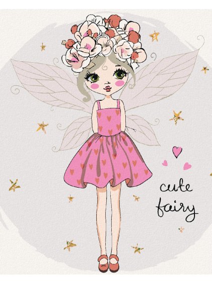 Diamantové maľovanie - DIEVČA VÍLA (Rámovanie bez rámu a bez vypnutia plátna, Rozmer 40x50 cm)