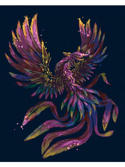 Diamantové maľovanie - FAREBNÝ FÉNIX (Rámovanie bez rámu a bez vypnutia plátna, Rozmer 40x50 cm)