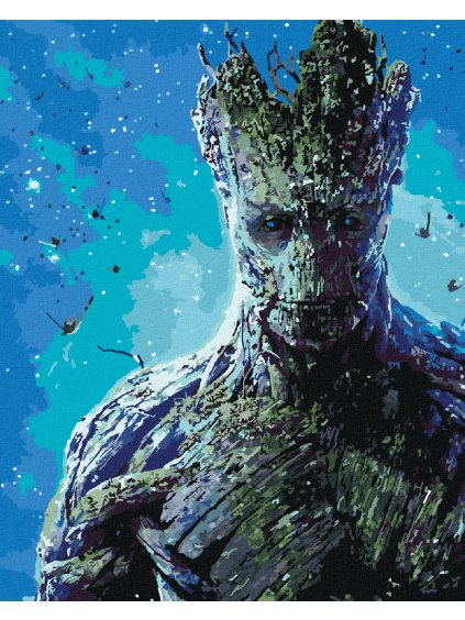 Diamantové maľovanie - DOSPELÝ GROOT (Rámovanie bez rámu a bez vypnutia plátna, Rozmer 40x50 cm)