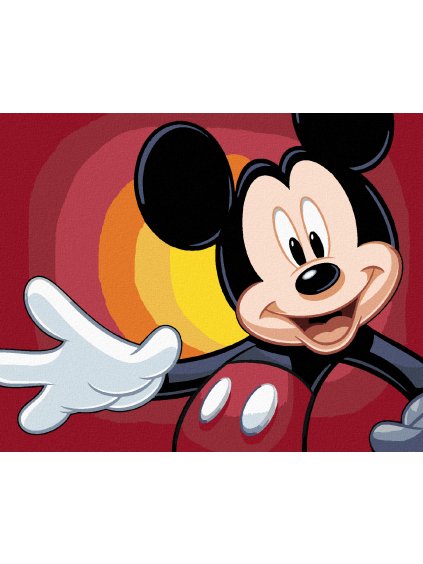 Diamantové maľovanie - MICKEY MOUSE (Rámovanie bez rámu a bez vypnutia plátna, Rozmer 40x50 cm)