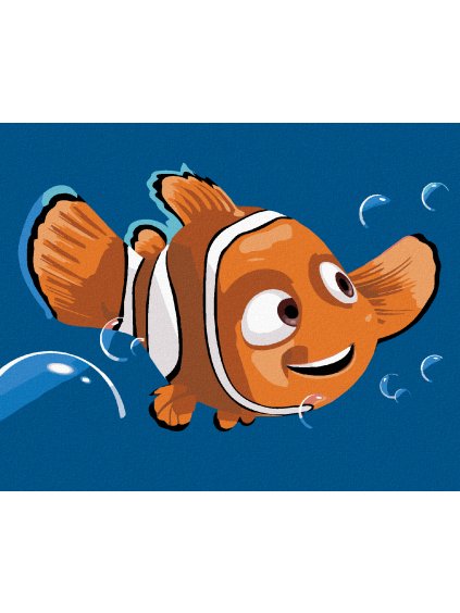 Diamantové maľovanie - NEMO S BUBLINAMI (Rámovanie bez rámu a bez vypnutia plátna, Rozmer 40x50 cm)