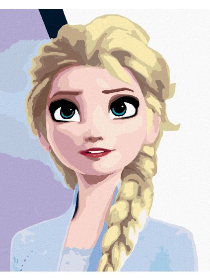 Diamantové maľovanie - PORTRÉT ELZA (ĽADOVÉ KRÁĽOVSTVO) (Rámovanie bez rámu a bez vypnutia plátna, Rozmer 40x50 cm)