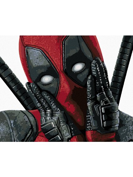 Diamantové maľovanie - PORTRÉT DEADPOOL (Rámovanie bez rámu a bez vypnutia plátna, Rozmer 40x50 cm)
