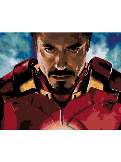 Diamantové maľovanie - IRON MAN ZBLÍZKA (Rámovanie bez rámu a bez vypnutia plátna, Rozmer 40x50 cm)