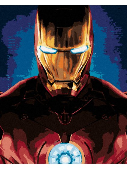 Diamantové maľovanie - IRON MAN V TME (Rámovanie bez rámu a bez vypnutia plátna, Rozmer 40x50 cm)