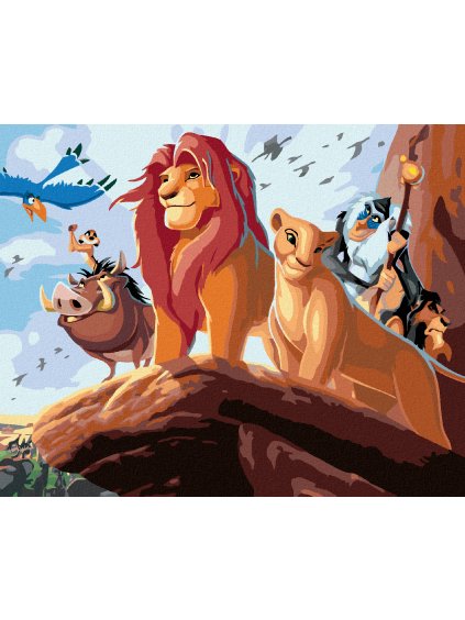 Diamantové maľovanie - PLAGÁT LEVÍ KRÁĽ (Rámovanie bez rámu a bez vypnutia plátna, Rozmer 40x50 cm)