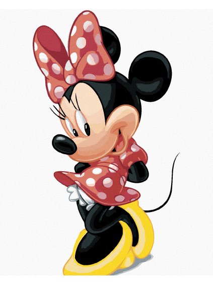 Diamantové maľovanie - HANBLIVÁ MINNIE (Rámovanie bez rámu a bez vypnutia plátna, Rozmer 40x50 cm)