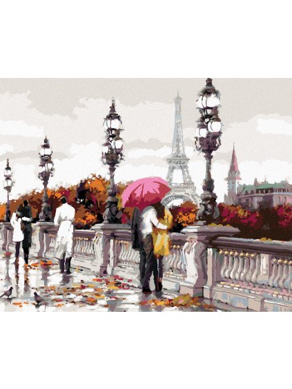 Diamantové maľovanie - MOST V PARÍŽI (RICHARD MACNEIL) (Rámovanie bez rámu a bez vypnutia plátna, Rozmer 40x50 cm)