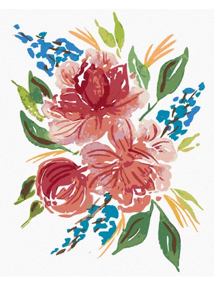 Diamantové maľovanie - JESENNÉ KVETY (ALEXANDRIA GILBERT) (Rámovanie bez rámu a bez vypnutia plátna, Rozmer 40x50 cm)