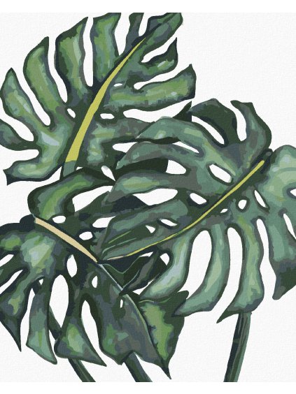 Diamantové maľovanie - LISTY MONSTERY (ALEXANDRIA GILBERT) (Rámovanie bez rámu a bez vypnutia plátna, Rozmer 40x50 cm)