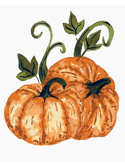 Diamantové maľovanie - ORANŽOVÉ TEKVICE (ALEXANDRIA GILBERT) (Rámovanie bez rámu a bez vypnutia plátna, Rozmer 40x50 cm)