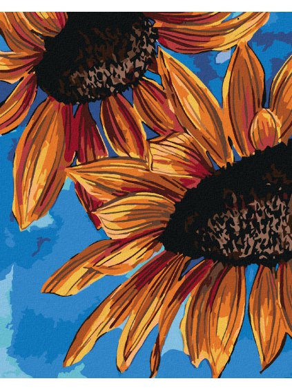 Diamantové maľovanie - SLNEČNICA A NEBO (ALEXANDRIA GILBERT) (Rámovanie bez rámu a bez vypnutia plátna, Rozmer 40x50 cm)