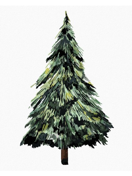 Diamantové maľovanie - IHLIČNATÝ STROM (ALEXANDRIA GILBERT) (Rámovanie bez rámu a bez vypnutia plátna, Rozmer 40x50 cm)