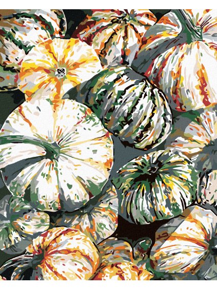 Diamantové maľovanie - Tekvica (ALEXANDRIA GILBERT) (Rámovanie bez rámu a bez vypnutia plátna, Rozmer 40x50 cm)