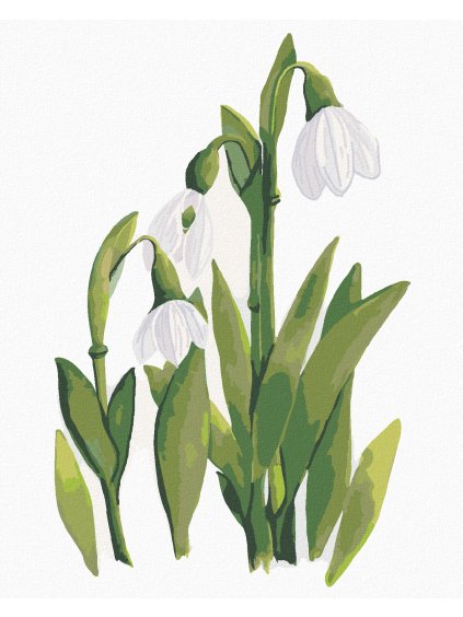 Diamantové maľovanie - SNEŽIENKY (ALEXANDRIA GILBERT) (Rámovanie bez rámu a bez vypnutia plátna, Rozmer 40x50 cm)