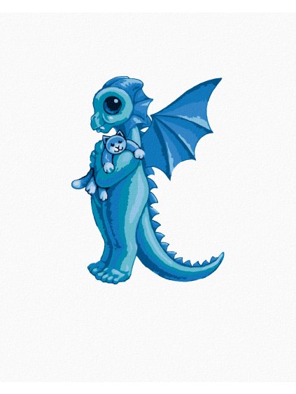 Diamantové maľovanie - DRÁČIK V TVARE PÍSMENKA K (SUE ELLEN BROWN) (Rámovanie bez rámu a bez vypnutia plátna, Rozmer 40x50 cm)