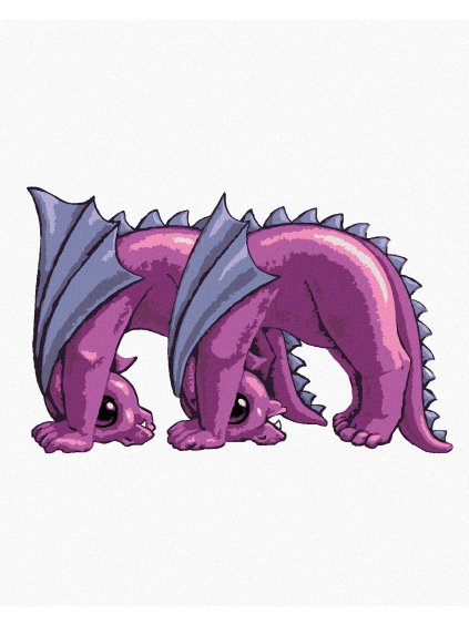 Diamantové maľovanie - DRÁČIK V TVARE PÍSMENKA M (SUE ELLEN BROWN) (Rámovanie bez rámu a bez vypnutia plátna, Rozmer 40x50 cm)