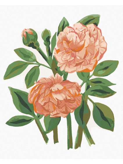 Diamantové maľovanie - RUŽA (ALEXANDRIA GILBERT) (Rámovanie bez rámu a bez vypnutia plátna, Rozmer 40x50 cm)