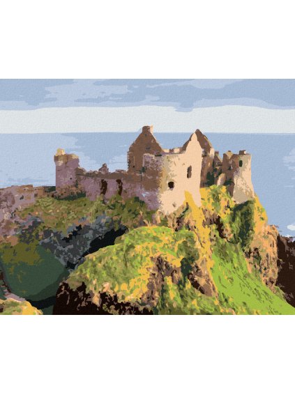 Diamantové maľovanie - ZRÚCANINY A MORE, ÍRSKO (TED DAVIS) (Rámovanie bez rámu a bez vypnutia plátna, Rozmer 40x50 cm)