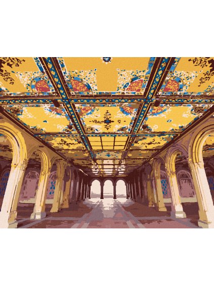 Diamantové maľovanie - MOZAIKA BETHESDA, NEW YORK, USA (TED DAVIS) (Rámovanie bez rámu a bez vypnutia plátna, Rozmer 40x50 cm)