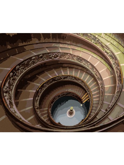 Diamantové maľovanie - SCHODY DO NEBA (TED DAVIS) (Rámovanie bez rámu a bez vypnutia plátna, Rozmer 40x50 cm)