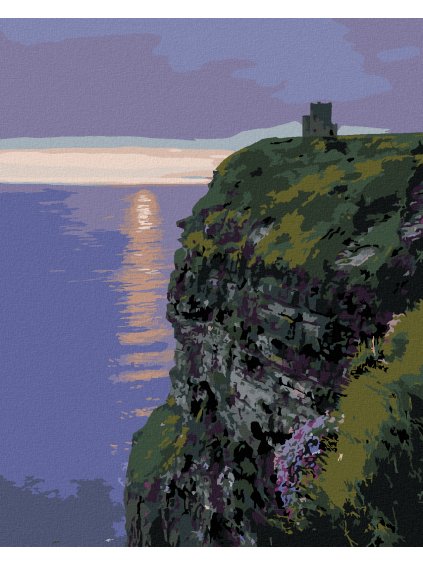 Diamantové maľovanie - ZÁPAD SLNKA ZO STRÁŽNEJ VEŽE (TED DAVIS) (Rámovanie bez rámu a bez vypnutia plátna, Rozmer 40x50 cm)