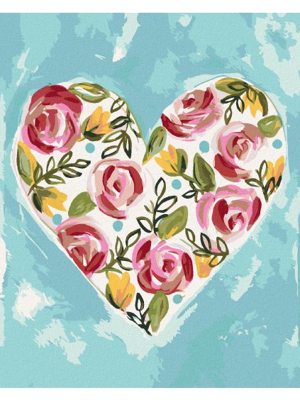 Diamantové maľovanie - VALENTÍNSKE SRDCE II (HALEY BUSH) (Rámovanie bez rámu a bez vypnutia plátna, Rozmer 40x50 cm)