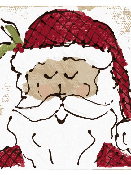 Diamantové maľovanie - SANTA 2 (HALEY BUSH) (Rámovanie bez rámu a bez vypnutia plátna, Rozmer 40x50 cm)