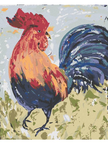 Diamantové maľovanie - KOHÚT I (HALEY BUSH) (Rámovanie bez rámu a bez vypnutia plátna, Rozmer 40x50 cm)