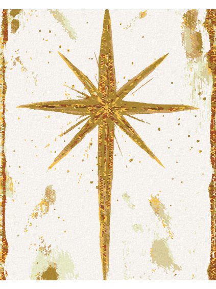 Diamantové maľovanie - ZLATÁ HVIEZDA (HALEY BUSH) (Rámovanie bez rámu a bez vypnutia plátna, Rozmer 40x50 cm)