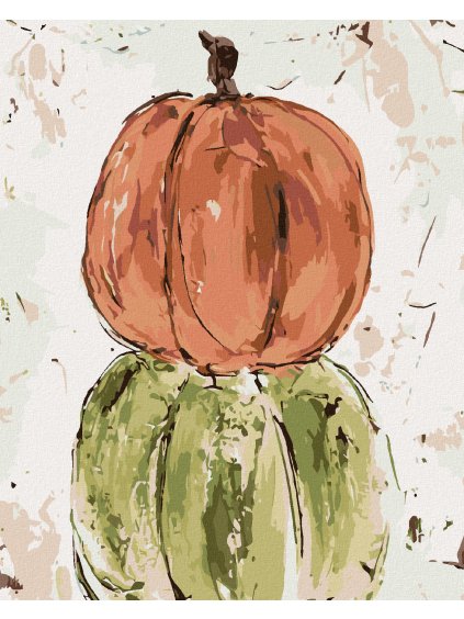 Diamantové maľovanie - TRI TEKVICE (HALEY BUSH) (Rámovanie bez rámu a bez vypnutia plátna, Rozmer 40x50 cm)