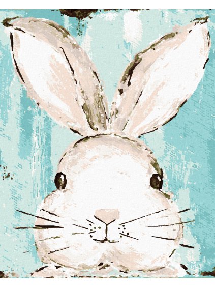 Diamantové maľovanie - HLAVA KRÁLIKA (HALEY BUSH) (Rámovanie bez rámu a bez vypnutia plátna, Rozmer 40x50 cm)