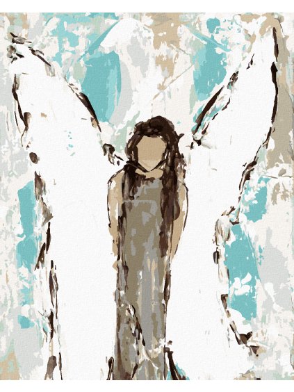 Diamantové maľovanie - MAĽOVANÝ ANJEL (HALEY BUSH) (Rámovanie bez rámu a bez vypnutia plátna, Rozmer 40x50 cm)