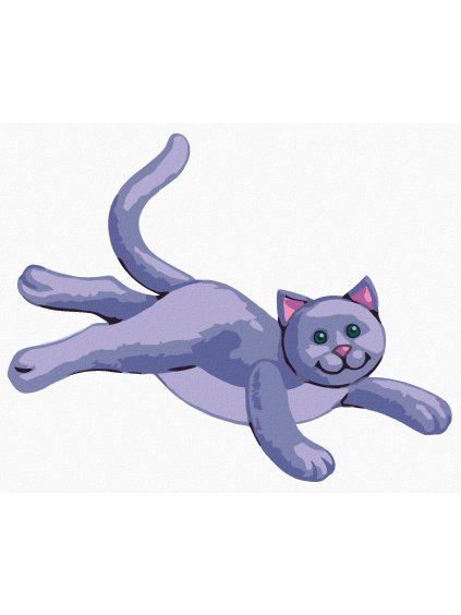 Diamantové maľovanie - FIALOVÁ PLYŠOVÁ MAČIČKA (SUE ELLEN BROWN) (Rámovanie bez rámu a bez vypnutia plátna, Rozmer 40x50 cm)