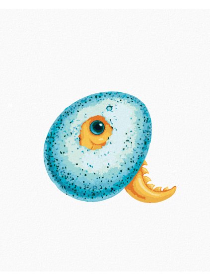 Diamantové maľovanie - DRÁČIK V TVARE PÍSMENKA A (SUE ELLEN BROWN) (Rámovanie bez rámu a bez vypnutia plátna, Rozmer 40x50 cm)