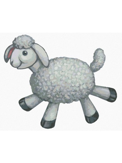 Diamantové maľovanie - PLYŠOVÁ OVEČKA (SUE ELLEN BROWN) (Rámovanie bez rámu a bez vypnutia plátna, Rozmer 40x50 cm)