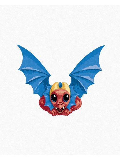 Diamantové maľovanie - DRÁČIK V TVARE PÍSMENKA V (SUE ELLEN BROWN) (Rámovanie bez rámu a bez vypnutia plátna, Rozmer 40x50 cm)