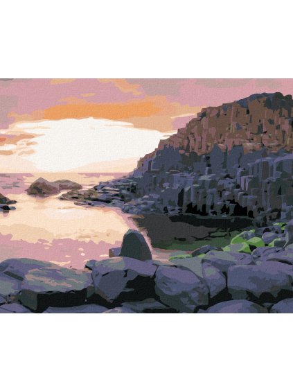 Diamantové maľovanie - ZÁPAD SLNKA, ÍRSKO (TED DAVIS) (Rámovanie bez rámu a bez vypnutia plátna, Rozmer 40x50 cm)