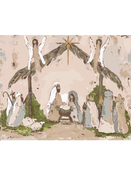 Diamantové maľovanie - BETLEHEM (HALEY BUSH) (Rámovanie bez rámu a bez vypnutia plátna, Rozmer 40x50 cm)