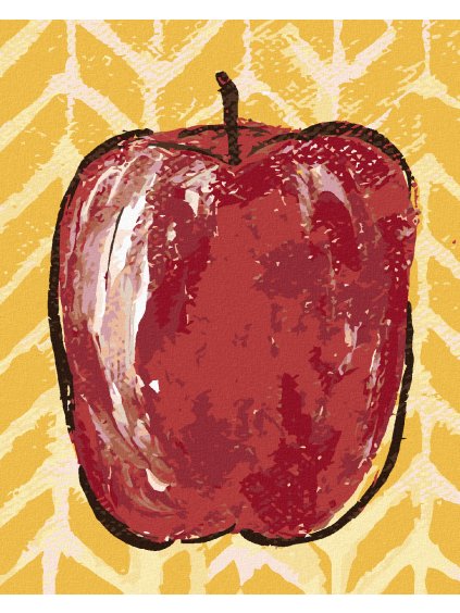 Diamantové maľovanie - ZÁTIŠIE JABLKO II (HALEY BUSH) (Rámovanie bez rámu a bez vypnutia plátna, Rozmer 40x50 cm)