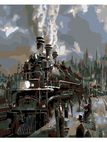 Diamantové maľovanie - LOKOMOTÍVA (Rámovanie bez rámu a bez vypnutia plátna, Rozmer 40x50 cm)