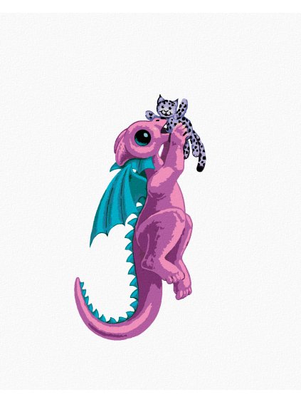 Diamantové maľovanie - DRÁČIK V TVARE PÍSMENKA J (SUE ELLEN BROWN) (Rámovanie bez rámu a bez vypnutia plátna, Rozmer 40x50 cm)