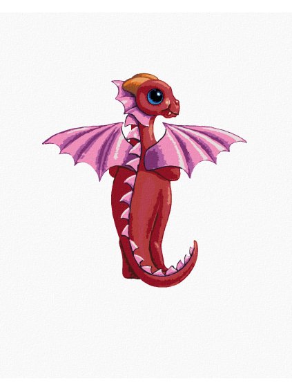 Diamantové maľovanie - DRÁČIK V TVARE PÍSMENKA T (SUE ELLEN BROWN) (Rámovanie bez rámu a bez vypnutia plátna, Rozmer 40x50 cm)