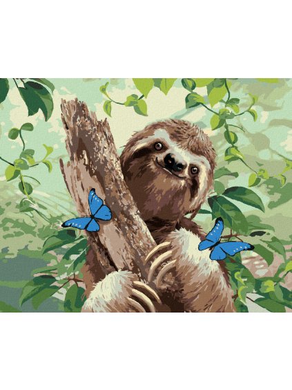 Diamantové maľovanie - LEŇOCHOD A MOTÝLE (HOWARD ROBINSON) (Rámovanie bez rámu a bez vypnutia plátna, Rozmer 40x50 cm)