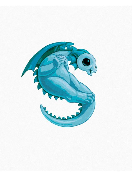 Diamantové maľovanie - DRÁČIK V TVARE PÍSMENKA S (SUE ELLEN BROWN) (Rámovanie bez rámu a bez vypnutia plátna, Rozmer 40x50 cm)