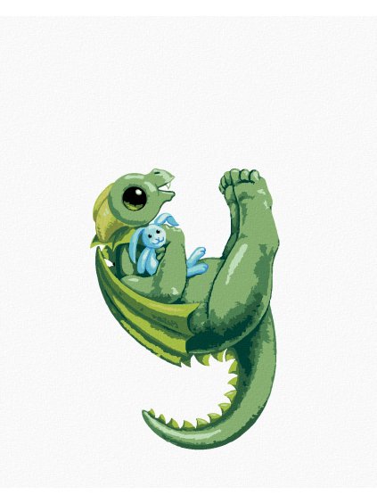 Diamantové maľovanie - DRÁČIK V TVARE PÍSMENKA Y (SUE ELLEN BROWN) (Rámovanie bez rámu a bez vypnutia plátna, Rozmer 40x50 cm)